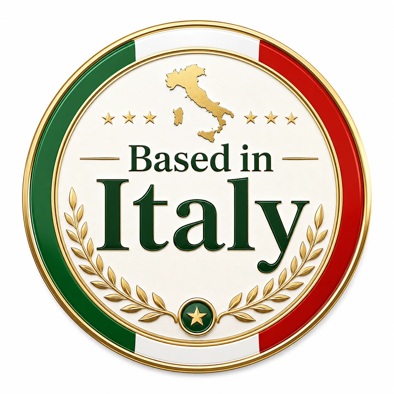 Based in Italy badge for Italian company location