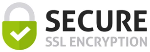 Secure SSL Encryption badge for encrypted website connection