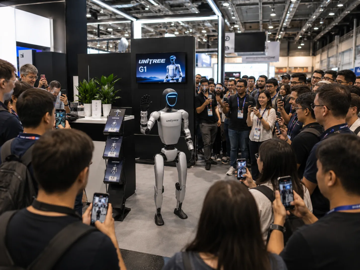 G1 robot as the central solution for trade-fair problems